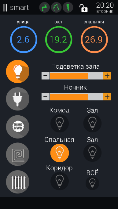 Интерфейс системы